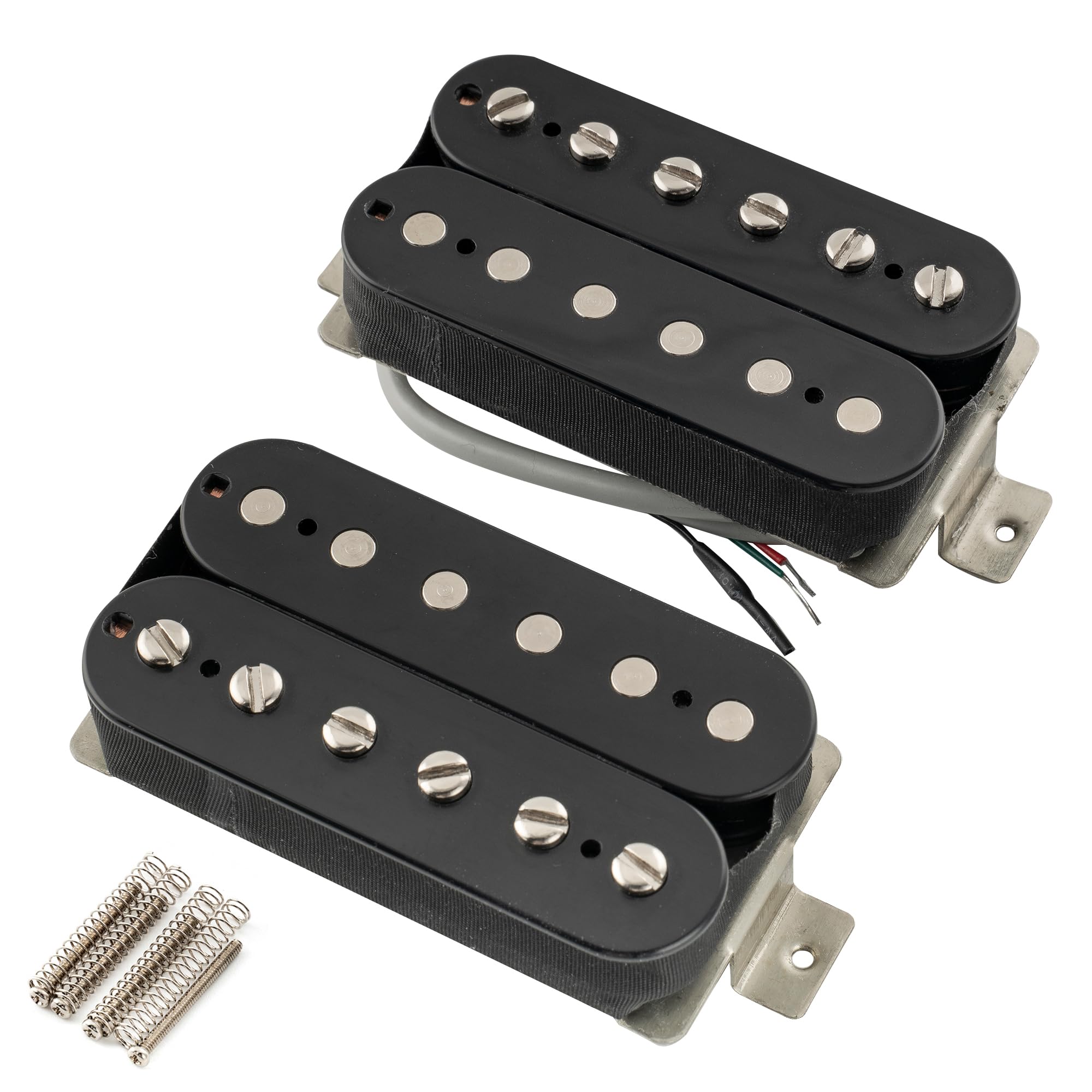 The Revival Pickups RPH1 Moderno Clásicas Alnico 2 Descubierto Pastilla Humbucker Set para Guitarra Eléctrica, Negro