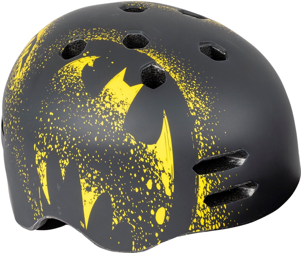 Casque de Ville pour Enfants, Super héros, vélo Batman, 55-58 cm (Taille M), Protection Noire et Jaune