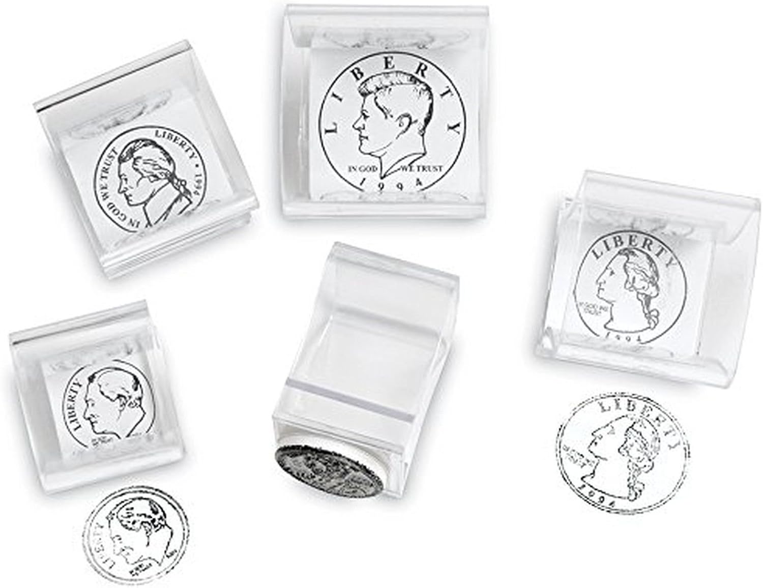 Learning Resources Deluxe Coin Stamps Heads .HNGG