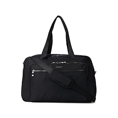 Baggallini Getaway Split Case Duffel Weekender/Overnight Luggage Black Twill, Nylon