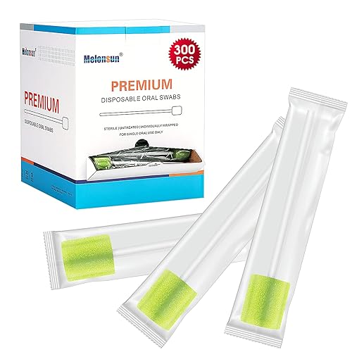 Miniatura 6 de 300 hisopos orales desechables, hisopos de esponja dental de mango más largo para limpieza bucal, sin sabor y envueltos individualmente, hisopos de