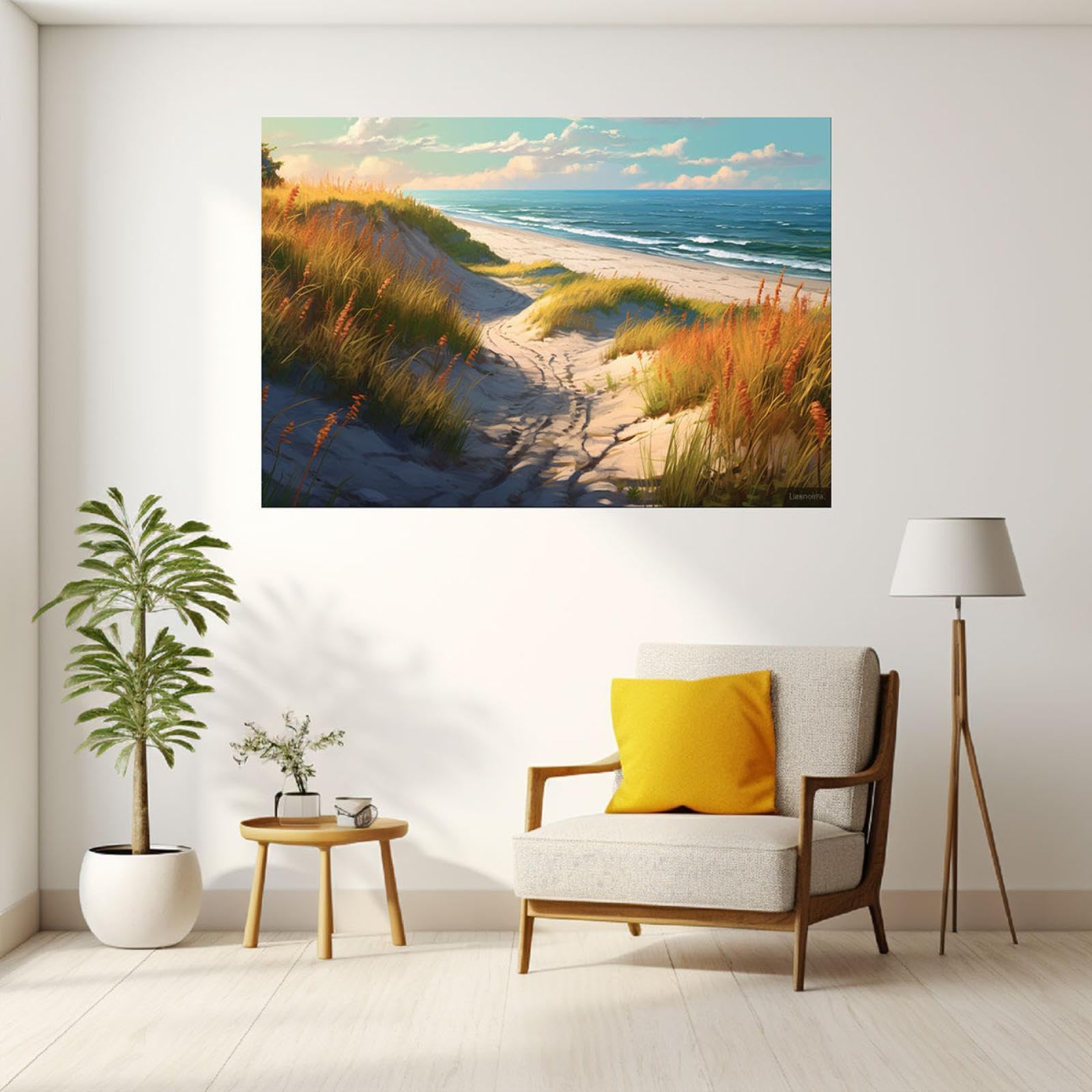 Amazon.com: JOSUE Ocean Large Canvas Wall Art, Sunset Coastal