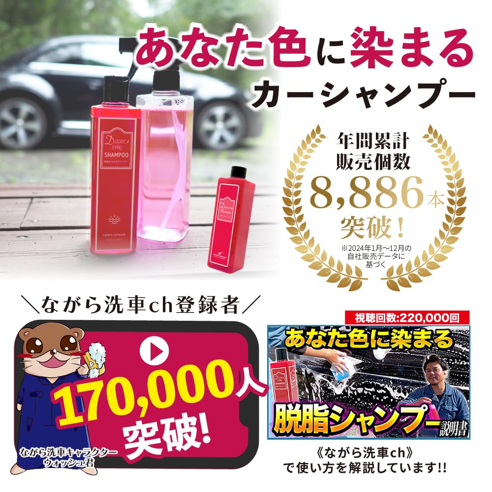 Amazon.co.jp: 【ながら洗車】脱脂シャンプー 1000ml 単品『あなた色に