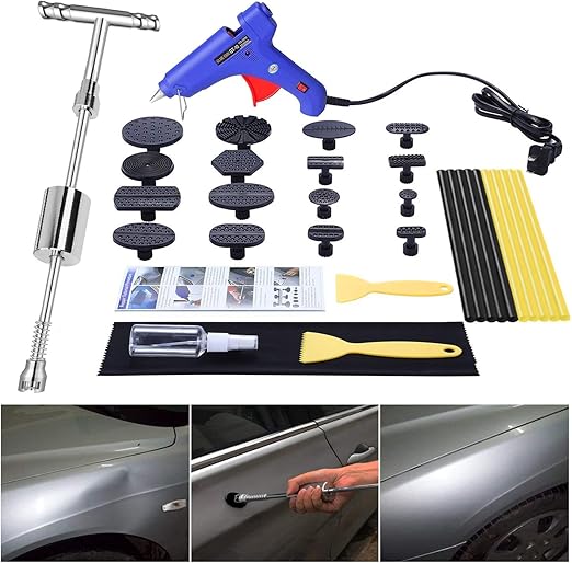 GLISTON Car Dent Remover Tool, Paintless Dent Repair Kit, Pro Slide Hammer Tools