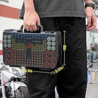 Vista 9 de Caja Organizadora de Batería con Probador - Caja de Soporte de Almacenamiento de 269 Baterías, Paquete de Variedad Doble Cara, Soporta AA AAA 4A C D