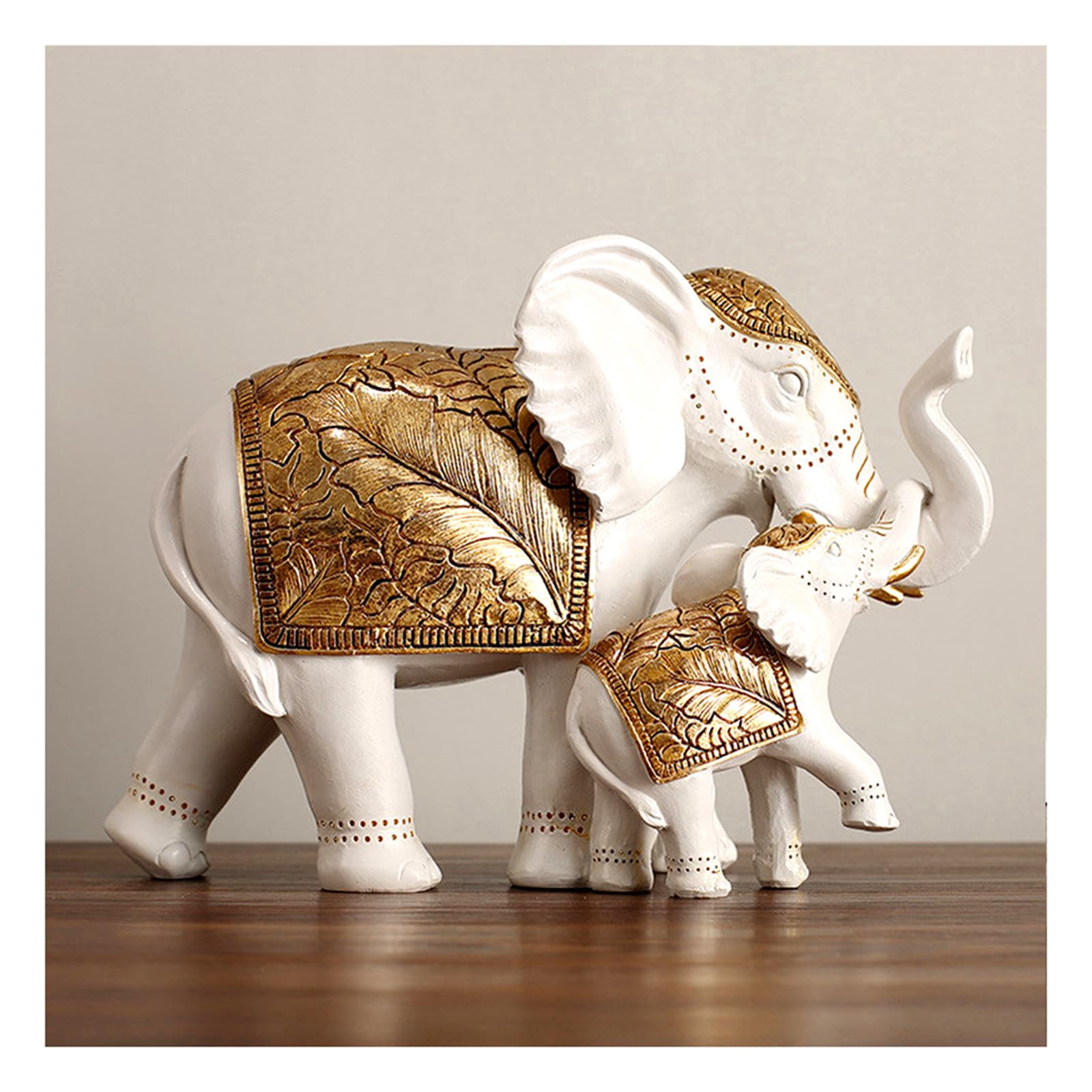 Tauzveok Elephant Statue, Modern Elephant Sculpture, Living Room Decoration, Bedroom Decoration, Windowsill Decoration, Office Decoration Statues,mother child