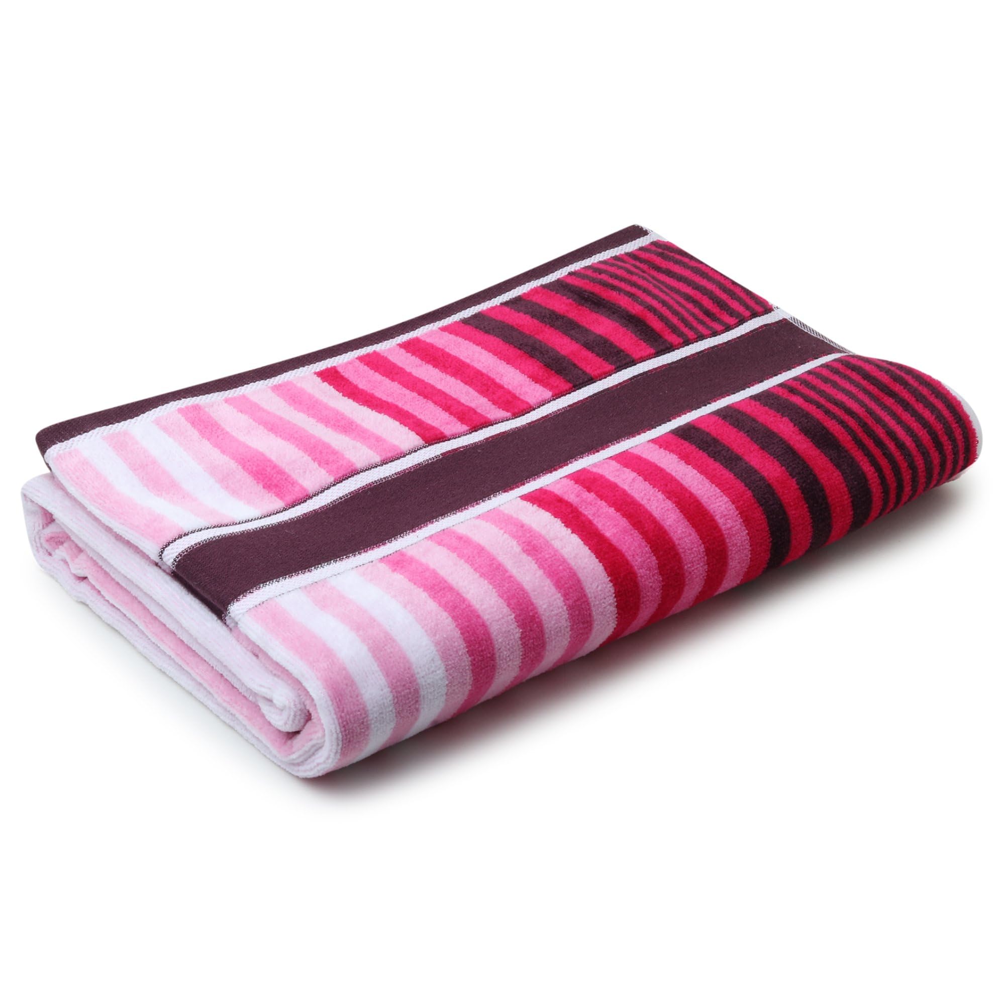 BRODLOOM 420 GSM Cotton Large Size Bath Towel, Ultra-Soft, Absorbent, Fade Resistant Bathing Towel for Home, Gym, Workout, Yoga, Travel, Size- 55 X 28 Inch, Pink