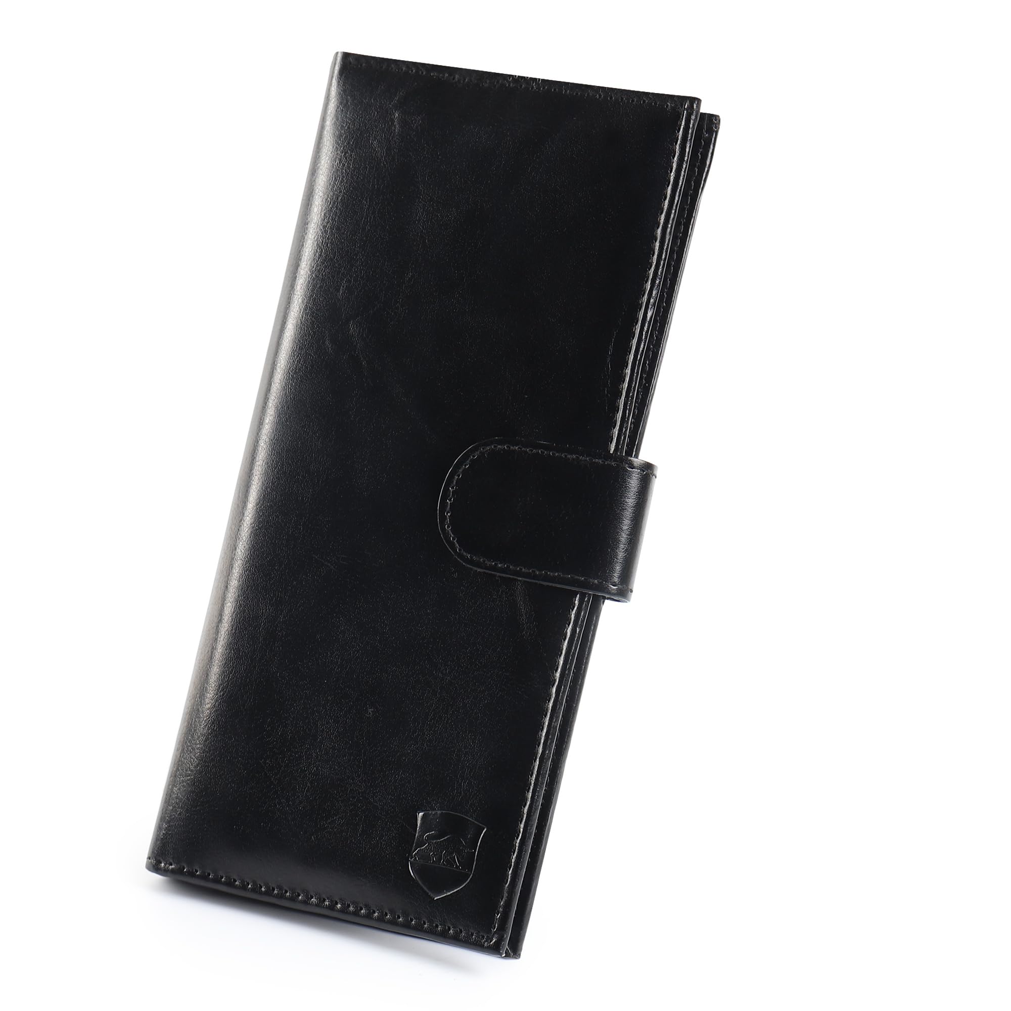Button Closer Long Clutch Design Wallet for Women | 9 Card Slot | 1 Passport Compartment | 2 Currency Compartment | 2 Id Card Slot | 1 Zipper Compartment (Black)-image-3