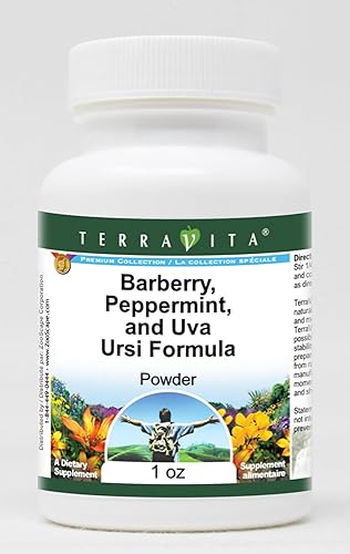 TerraVita Polvo de apoyo digestivo - Uva Ursi, agracejo y menta (1 oz, ZIN 512061) - Paquete de 3