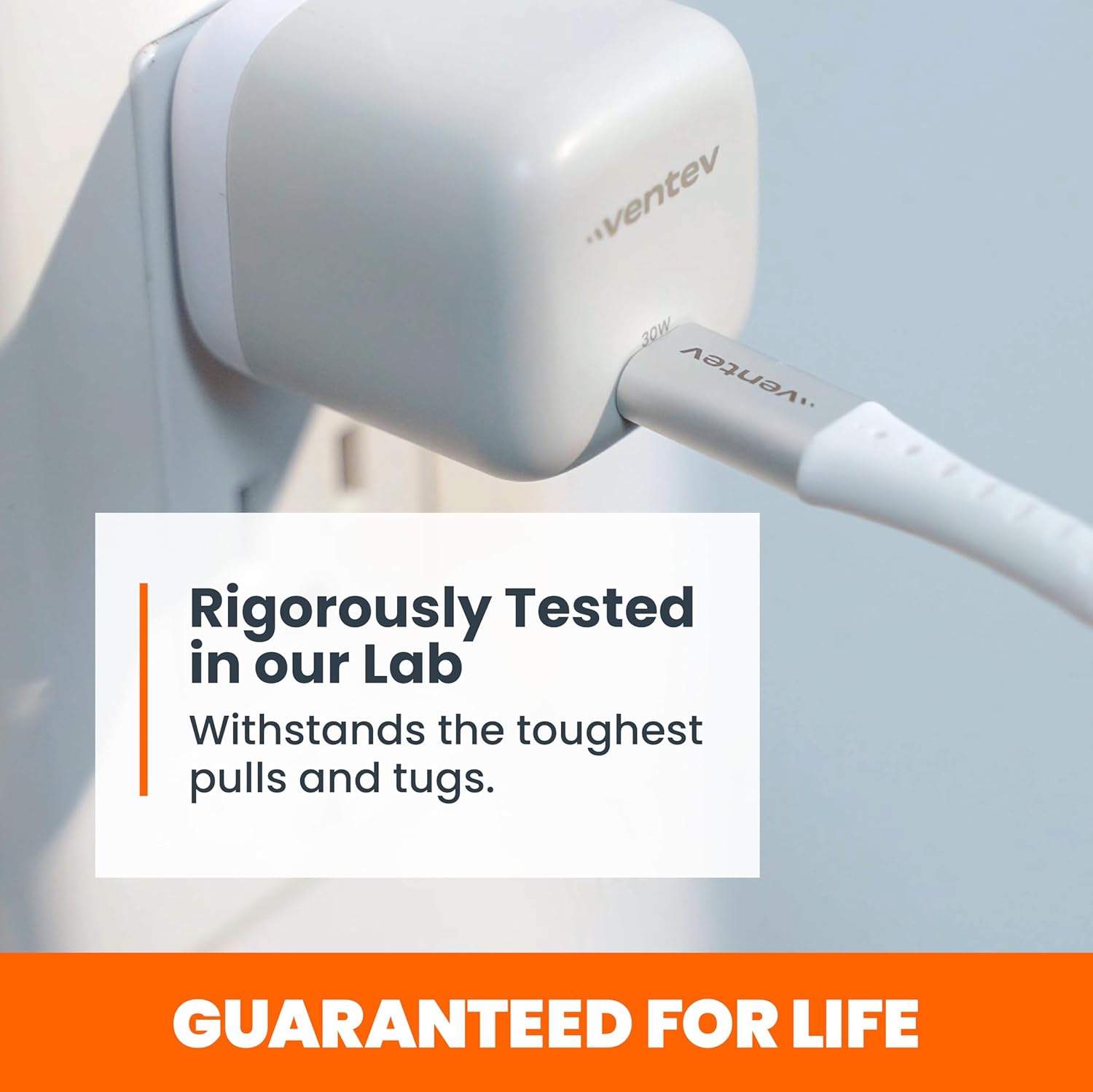 Ventev – 30W USB-C Wall Charger with 3.3ft USB-C Cable for iPhone 17, Pro, Pro Max & Air, iPhones 16-15, AirPods Pro, iPad Pro, iPad Air, Pixel 9, Samsung Galaxy S25 Ultra