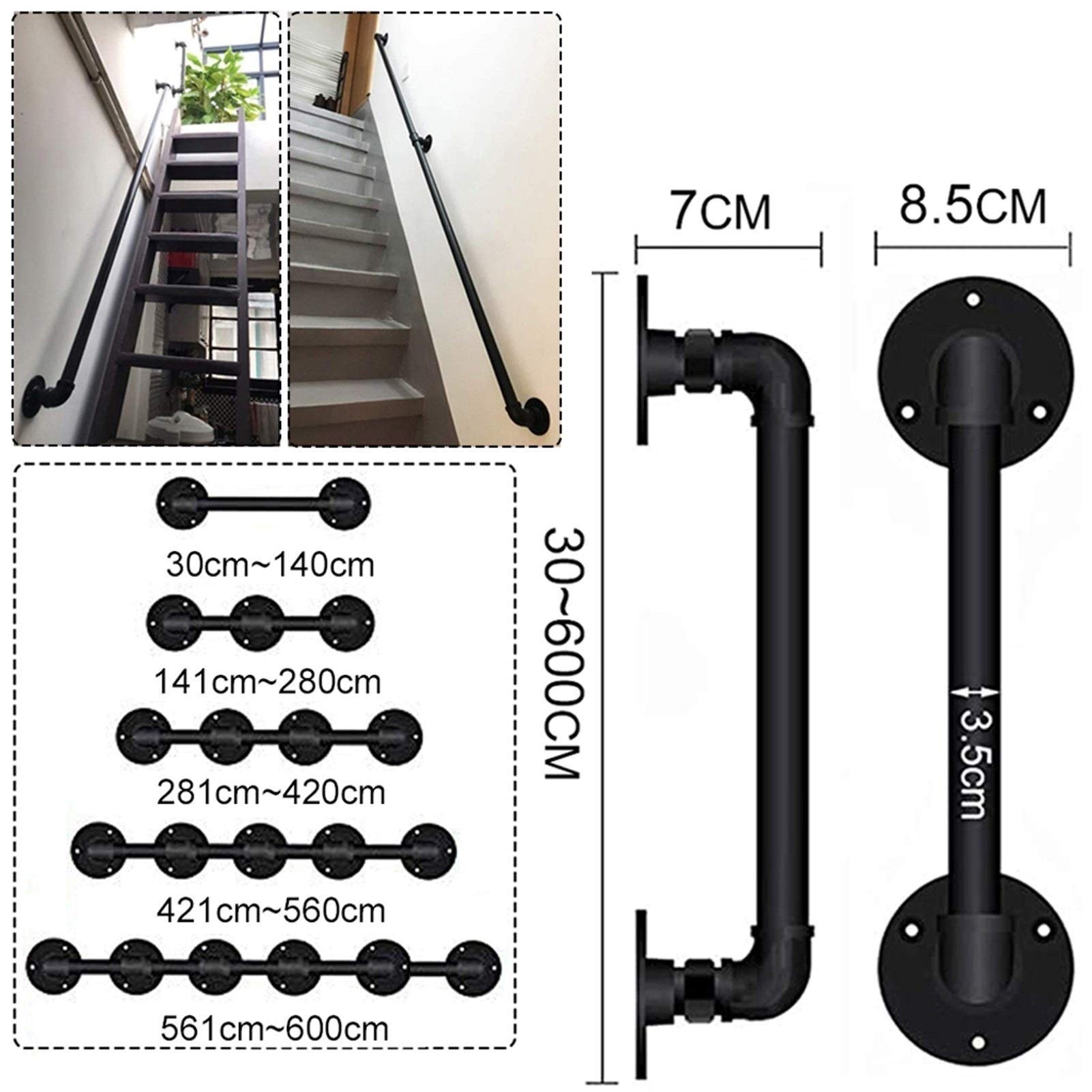 Metalowa balustrada schodowa w stylu vintage, 100 cm, brązowe i złote wykończenie, do użytku wewnątrz i na zewnątrz, stylowa poręcz bezpieczeństwa do wystroju domu i ogrodu, trwały i elegancki design