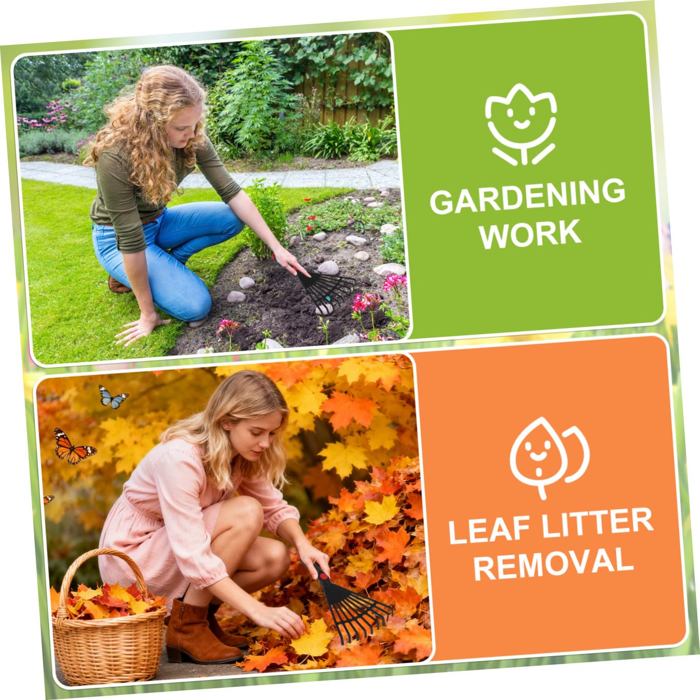 HOMSFOU 4stücke Handrechen Kunststoff Für Gartenarbeiten Gartenrechen Für Und Blumenbeete Praktisch Und Für Einfache Gartenpflege
