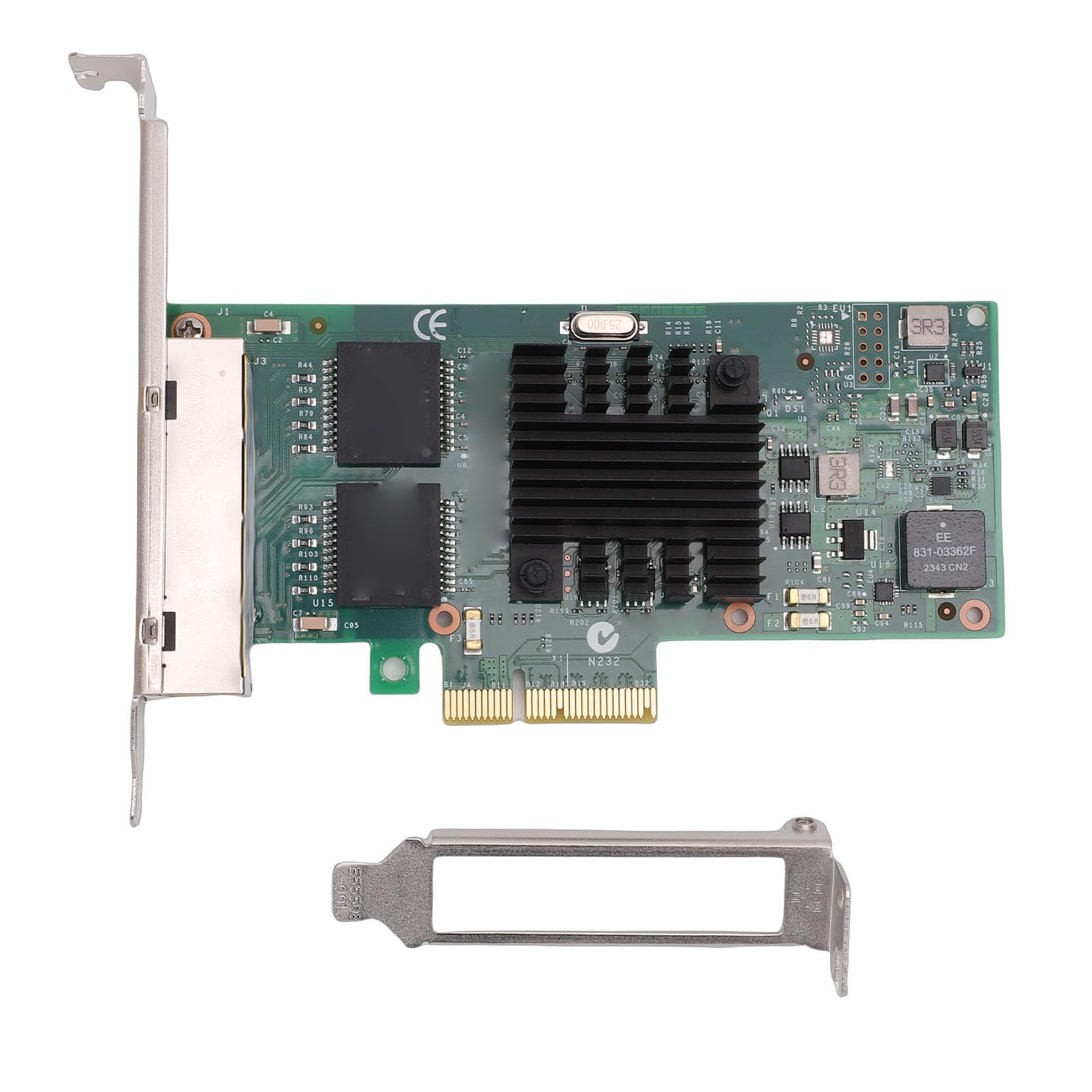 Gugxiom Scheda di Rete Gigabit Trasferimento Dati 1GbE Ad Alta velocità, Scheda di Rete PCIe Gigabit 4 Porte RJ45 Espansione Multidispositivo, Ethernet PCIe per Server Desktop