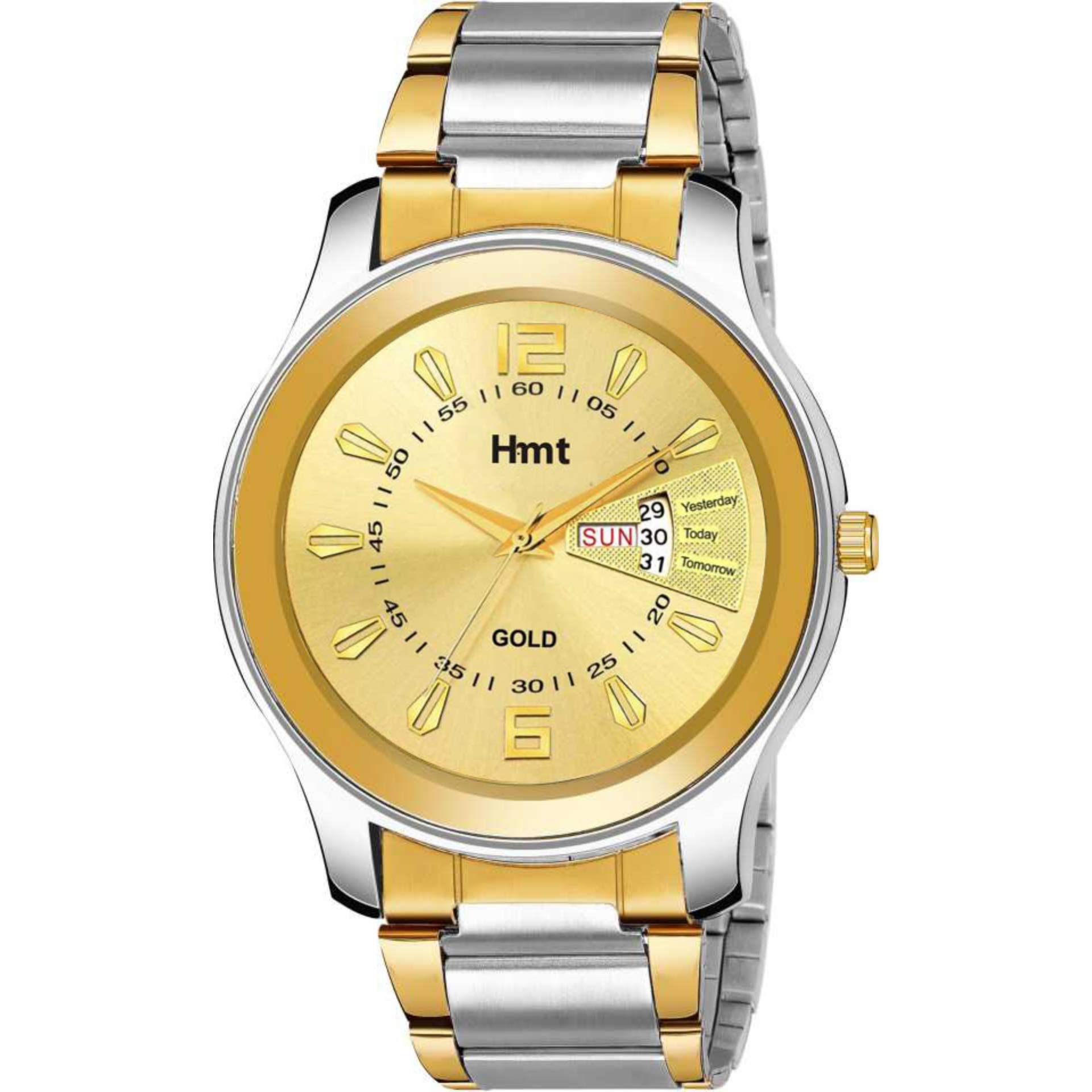 hamtDay and Date Display Analog Watch for Men - HT-GR006- Two Tone