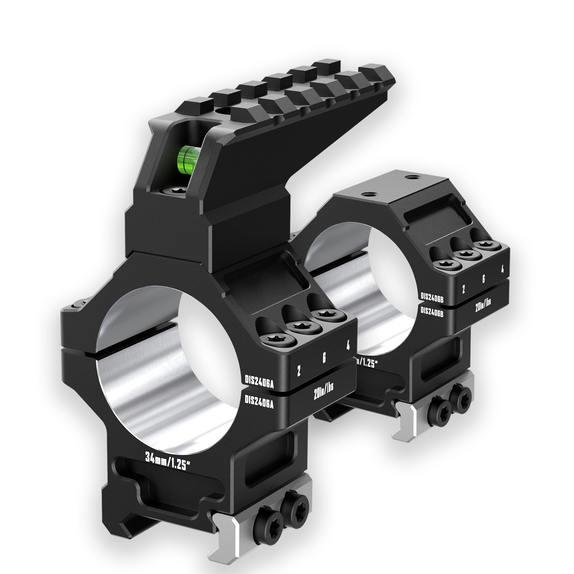 Scope Riser Rings Snapklik.com : DISCOVERYOPT Heavy Duty Scope Rings-7075 Aluminum ...