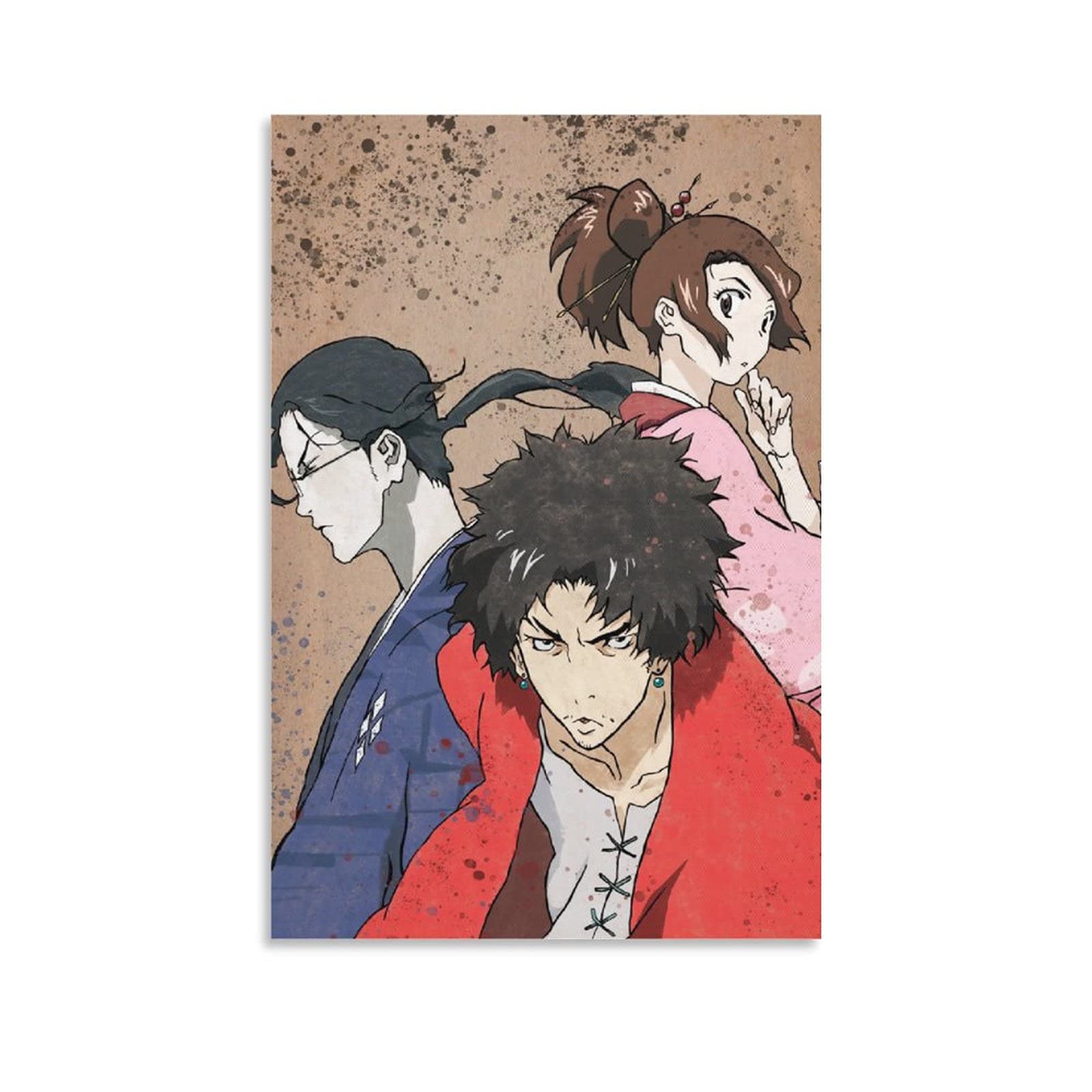 Amazon アニメサムライチャンプルーアニメポスター装飾絵画キャンバスプリントアート写真寝室壁装飾絵画12 18インチ 30 45cm ウォールステッカー オンライン通販