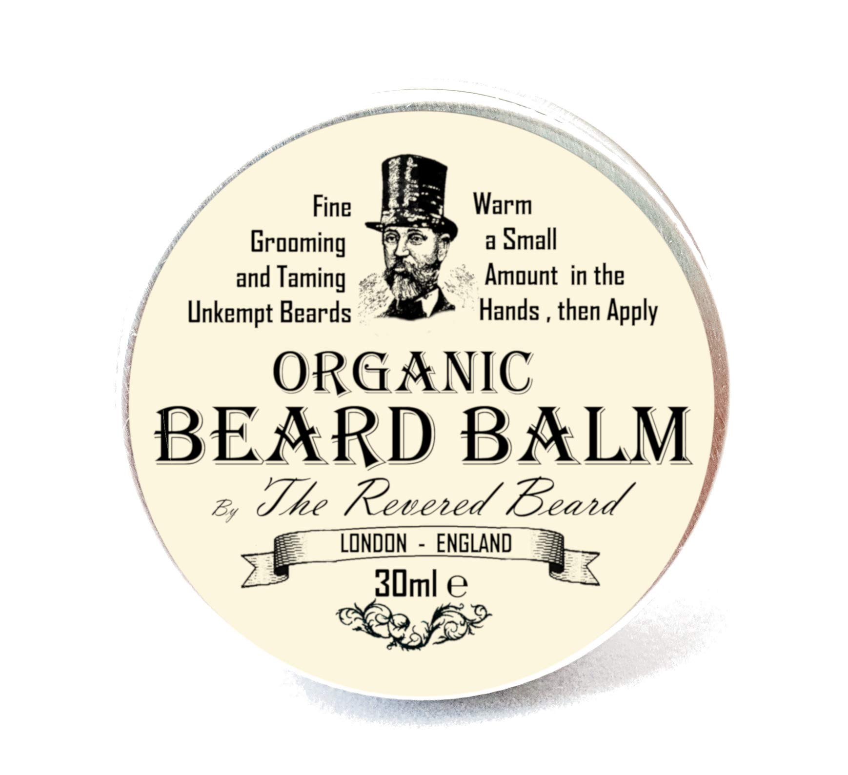 Organic Beard Balm by Revered Beard. Premium Beard Taming & Styling. New Formula