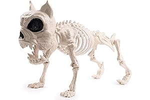 JOYIN 16” Halloween Poseable Puppy Animal Skeleton for Halloween Decor