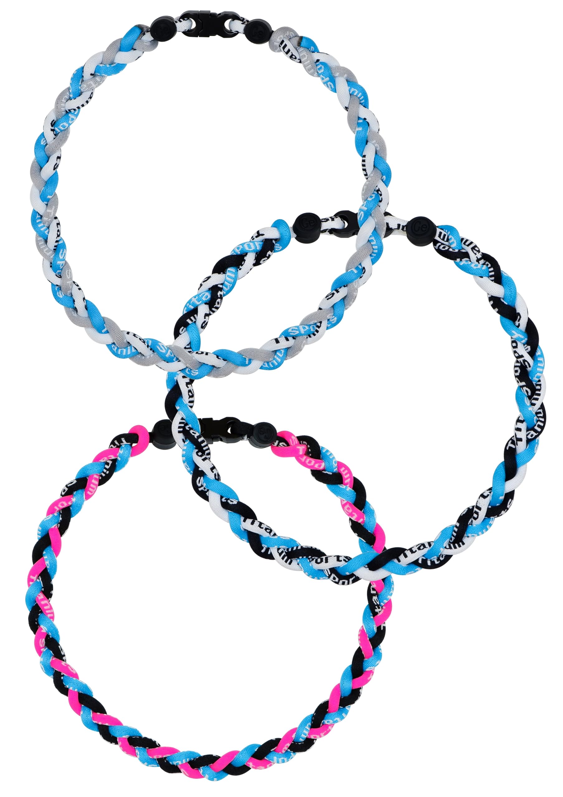 SUPBOMM 3 pcs Baseball Rope Necklaces, League Team Colors Braided Necklace, Baseball Team Gifts