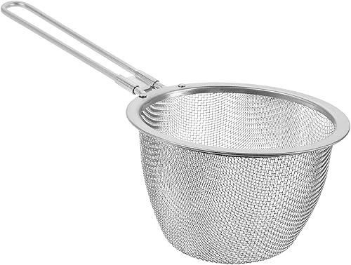 ZzzaNa Mesh Strainer Spaghetti Strainer Spoon with Handle Mesh Spider Strainer Stainless Steel Noodle Basket Pasta Strainer Basket Colander Kitchen