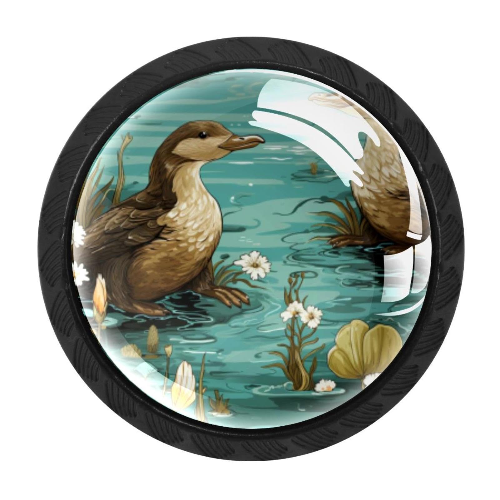 Chenzzzz Multicolored 13 4 Pieces Platypus Duckbill Drawer Knobs, 35Mm Black Cabinet Knobs, Drawer Pulls And Knobs, Dresser Drawer Knobs, Cabinet Hardware Kitchen Cabinet Knobs