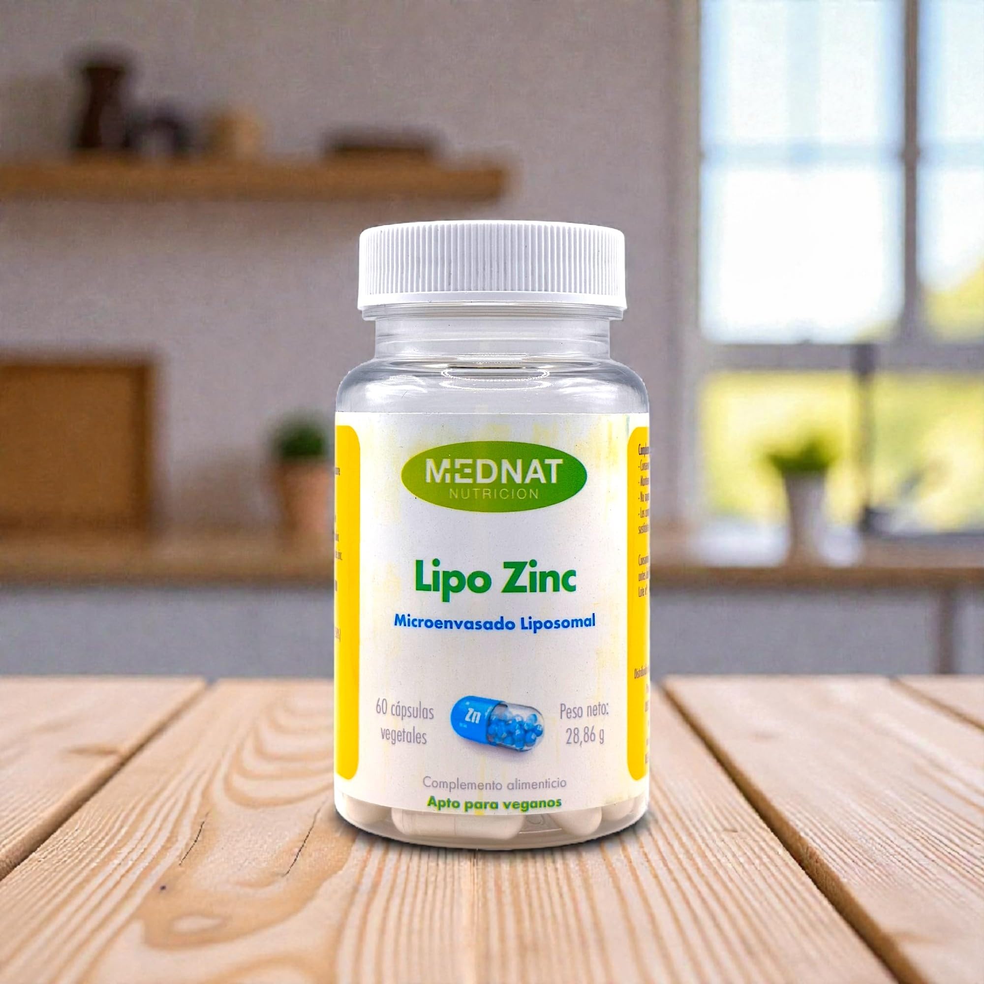 Mednat Lipo Zinc 60 Cápsulas - Con Citrato de Zinc 25mg - Suplemento Liposomal - Apoyo al Sistema Inmune