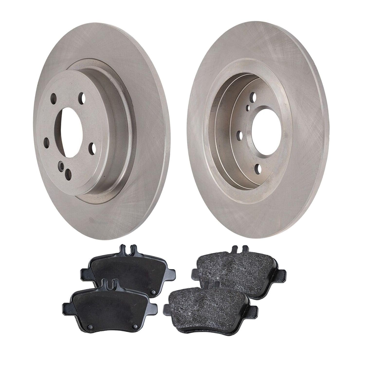 BlueSkyz Brake Pads & Rotors Kit Rear Disc and for Benz for GLA250 2015-2020 for INFINITI for QX30 2017-2019 5 Lugs wd0273