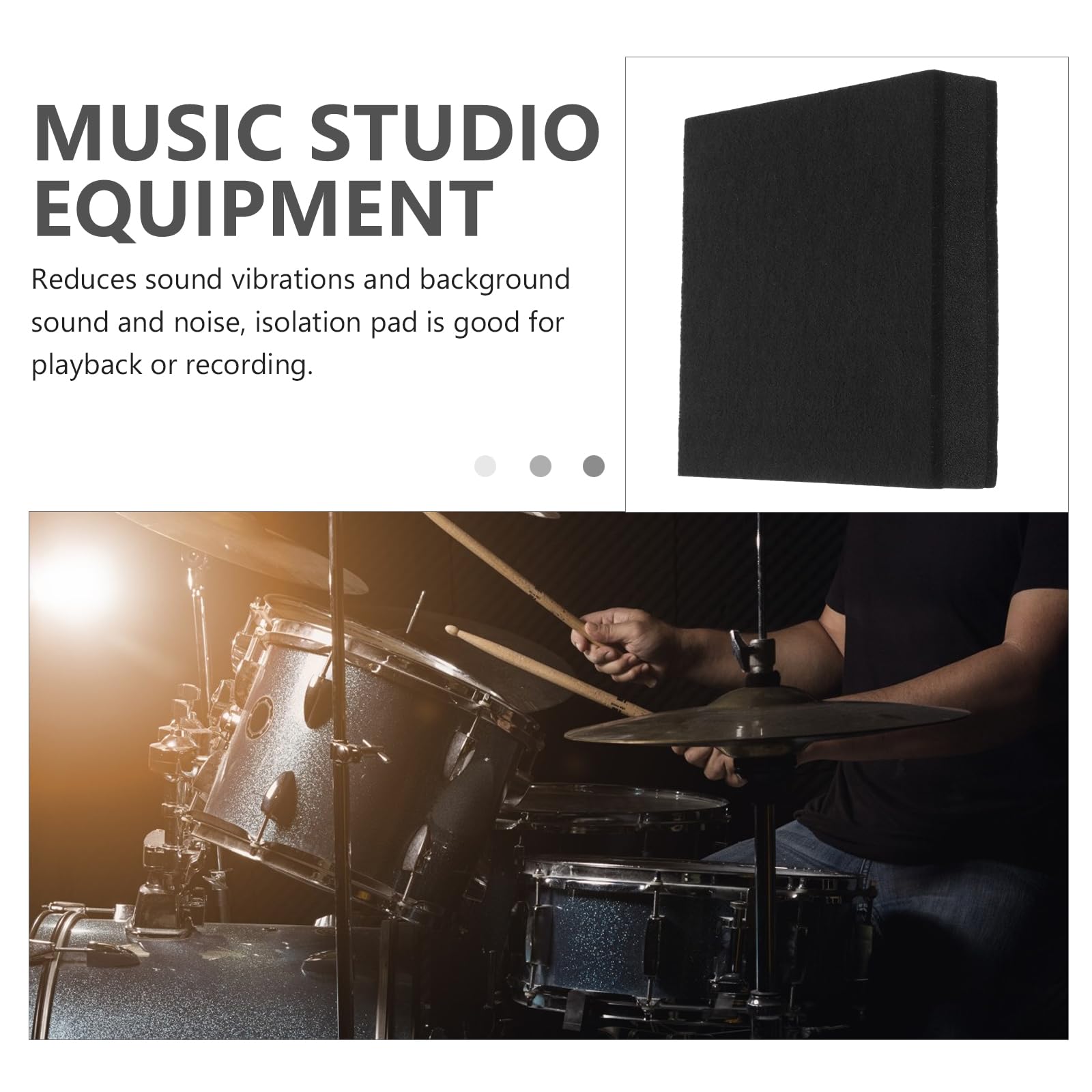 Abaodam Subwoofer Isolation Pad Soundproofing Equipment Soundproof Noise Dampening Pad Anti-Slip for Stage Studio Monitor Isolation Pads Stabilizer Speaker Base 20X20X4.8cm - Image 2