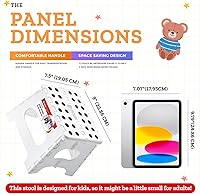 Vista 5 de ACSTEP Taburete Plegable de 7.5 Pulgadas, Taburete Plegable para Niños, Capacidad de 176 lb, Taburete Plegable y Colapsible de Plástico, Taburetes