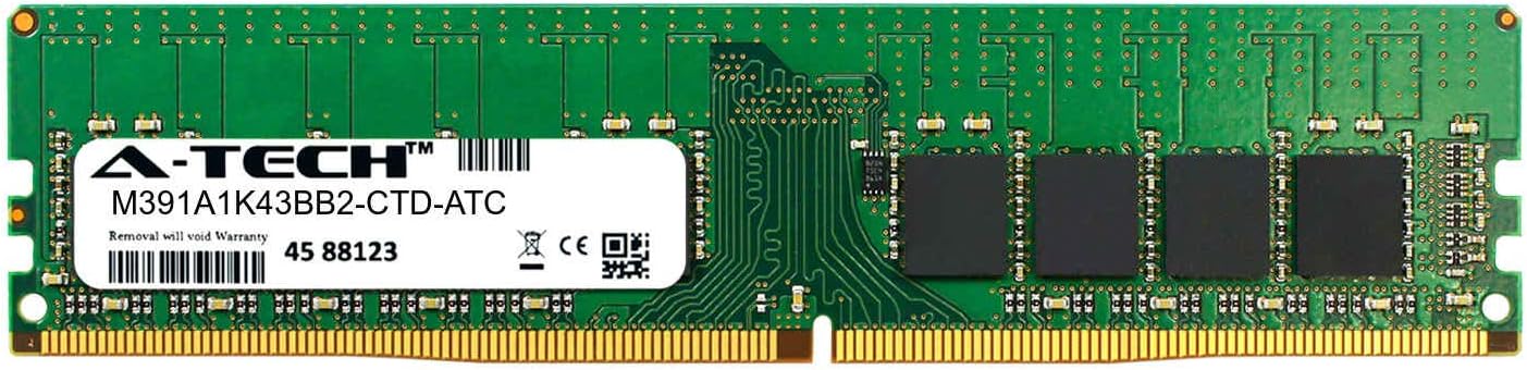 A-Tech 8GB Replacement for Samsung M391A1K43BB2-CTD – DDR4 2666MHz PC4-21300 ECC Unbuffered UDIMM 1rx8 1.2v – Single Server Memory Ram Stick (M391A1K43BB2-CTD-ATC) A-Tech 8GB Replacement for Samsung M391A1K43BB2-CTD – DDR4 2666MHz PC4-21300 ECC Unbuffered UDIMM 1rx8 1.2v – Single Server Memory Ram Stick (M391A1K43BB2-CTD-ATC)