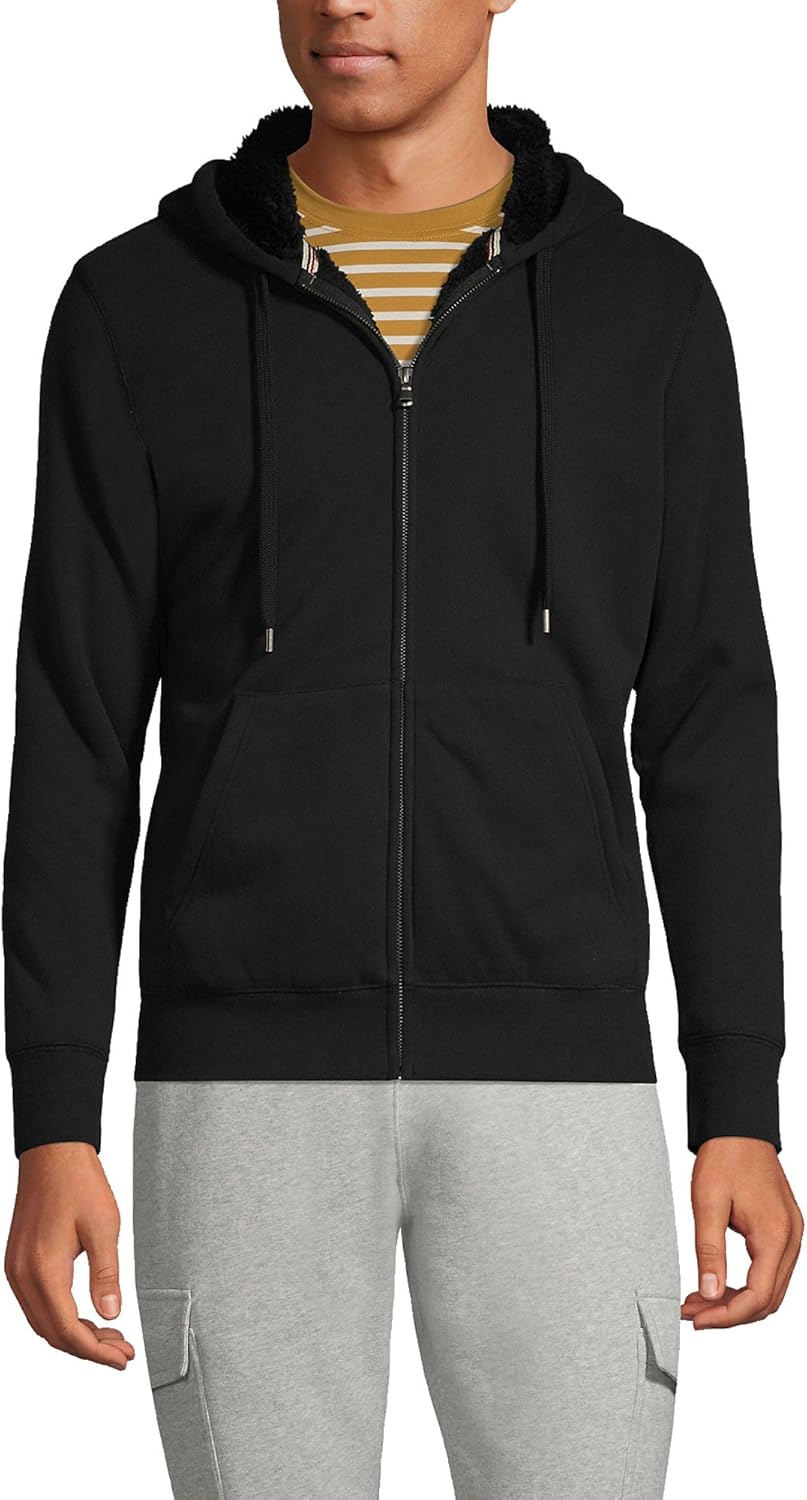 Men's Full Zip Sherpa Fleece Hoodie by Lands' End Bahrain Ubuy