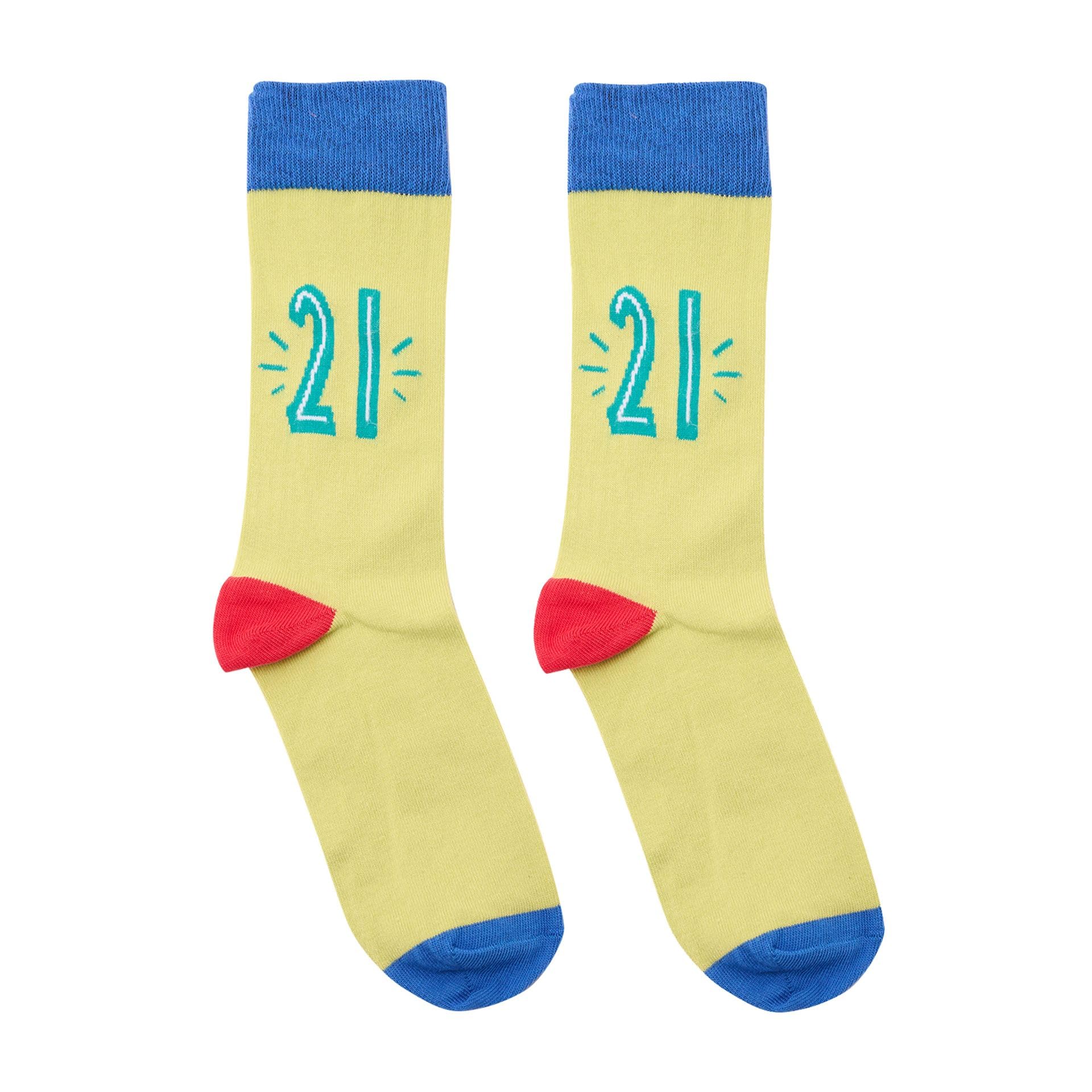 Widdle Gifts Men's Multi Socks | Size 7-12 | Fun 21St Birthday Gift | 21St Birthday Socks For - 2438