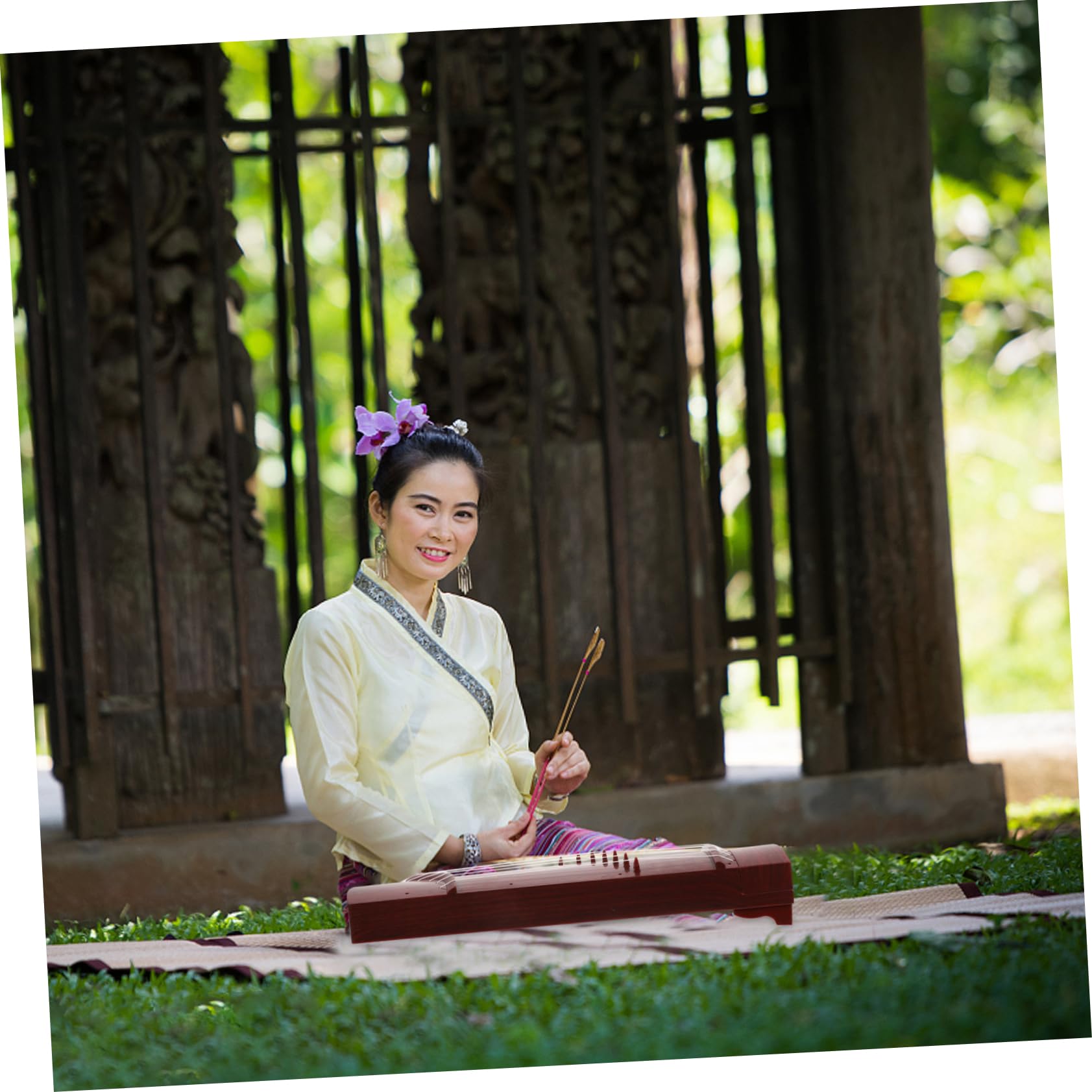 Vaguelly Guzheng Jouet Éducatif Miniature pour Garçon Fille Instrument à Cordes Pratique pour Débutants et Matériau pour Photographie et Décorations