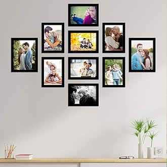 Art Street Photo Frame For Wall Set of 10, Black Picture Frames For Bedroom, Livingroom, Home and Office Wall Decoration (Size -6x8,5x7 Inch)