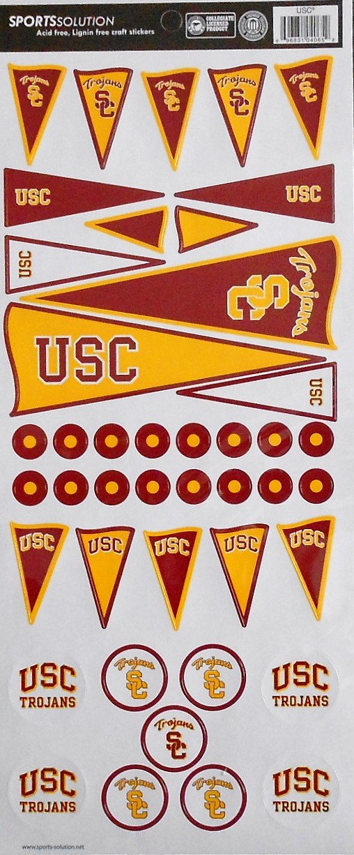 Sports Solution USC Trojans Pennant Stickers