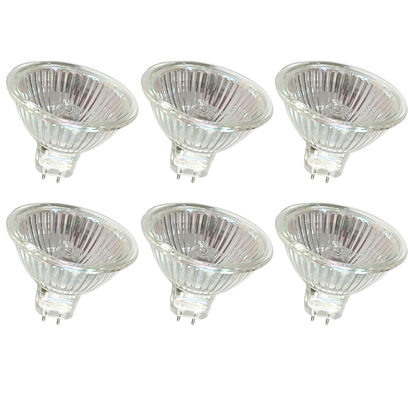 6PCS MR16 AC/DC 12V 10W Halogen Spotlight MR16 GU5.3 Deckenglühbirnen 2 Pin