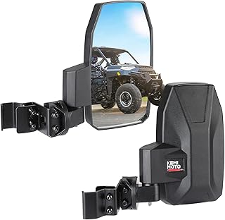 Kemimoto Upgraded UTV Wider Pro-Fit Side Mirrors 4.7"L x 8.3"H No more blocked vision Compatible with Polaris Ranger XP 1000 900 570, General 1000, Can-Am Defender, Cfmoto Uforce 600 1000
