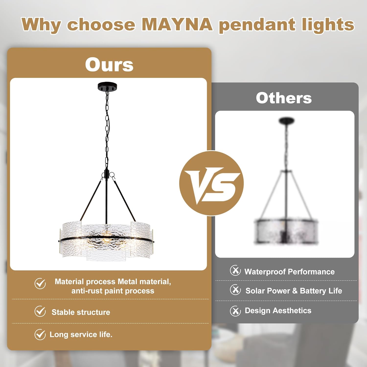 MAYNA Modern Dining Room Chandelier 22.2” Black Textured Glass Chandelier Luxury Drum Crystal Light Fixture Farmhouse Round Hanging Lighting for Dining Room Kitchen Island Living Room Hallway Bedroom