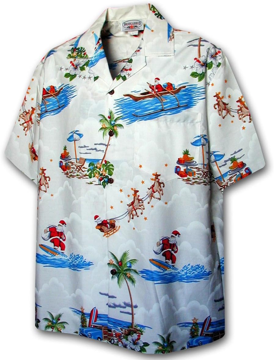Pacific Legend Christmas Santa Claus Hawaiian Shirt