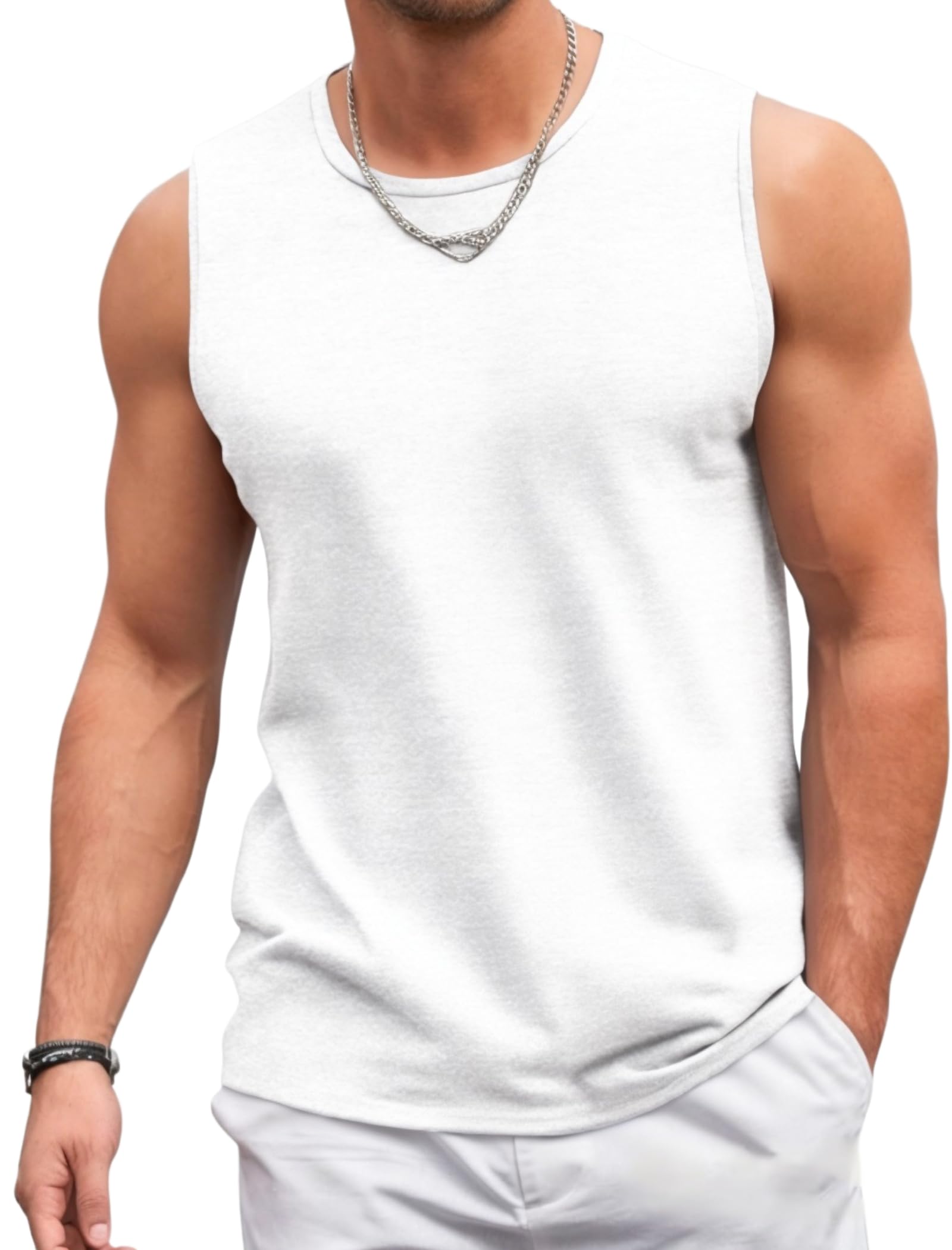 PINSPARK Camiseta sin mangas para hombre, 1 o 3 unidades, camiseta sin mangas, para gimnasio, fitness, deporte, secado rápido, camiseta de axilas, transpirable, camiseta de entrenamiento — view 12