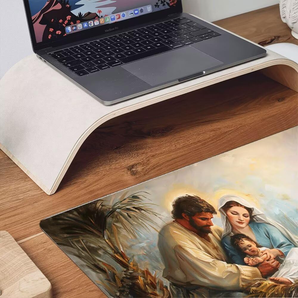 Podkładka pod mysz dla graczy, 1600x800mm XXL podkładka pod mysz do gier duża, zmywalna klawiatura biurowa mata antypoślizgowa antypoślizgowa wodoodporna zszyte krawędzie, gracz komputer PC, owca