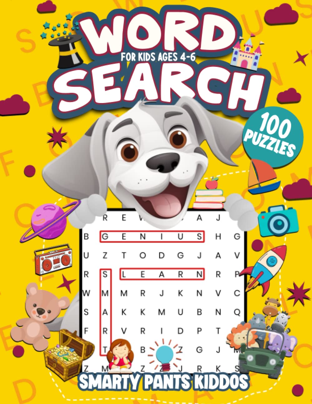 Word Search for Kids Ages 4-6: 100 Puzzles