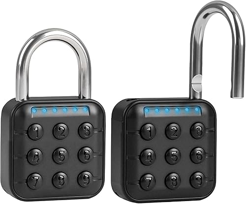 Cerradura de combinación inteligente para casillero con contraseña de 6 dígitos, candado digital de código de aleación de aluminio, bloqueo