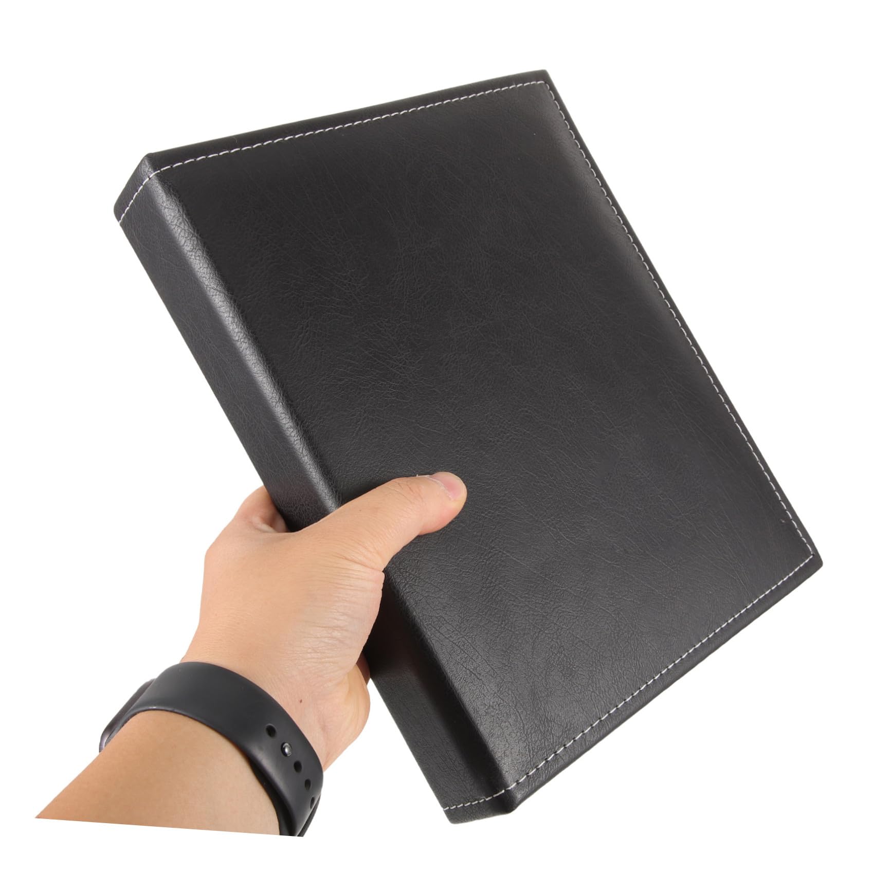 STOBAZA Álbum de Fotos DIY Tapa de Cuero Negro, Libro de Álbumes para Recuerdos de Boda, Práctico y Resistente al Desgaste