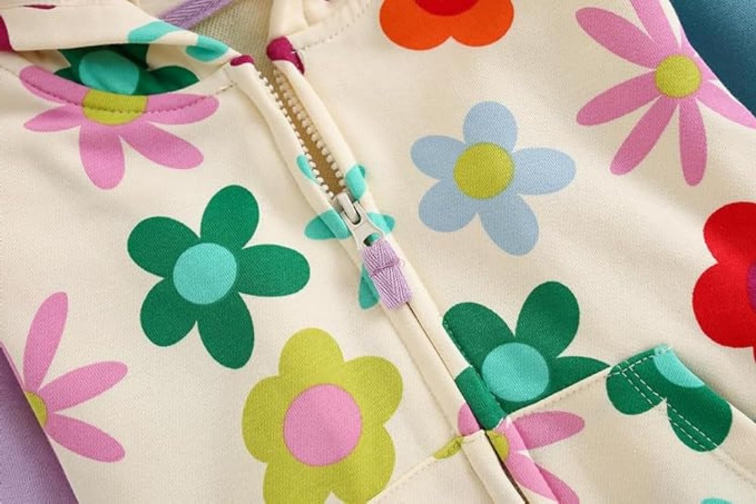 Kurtki dla dziewczynek Bluza z kapturem zapinana na zamek dla małych dziewczynek Bluza dziecięca Ubrania Bawełniane Lekka Casualowa odzież wierzchnia Jesień Zima Wiek 1-7 lat