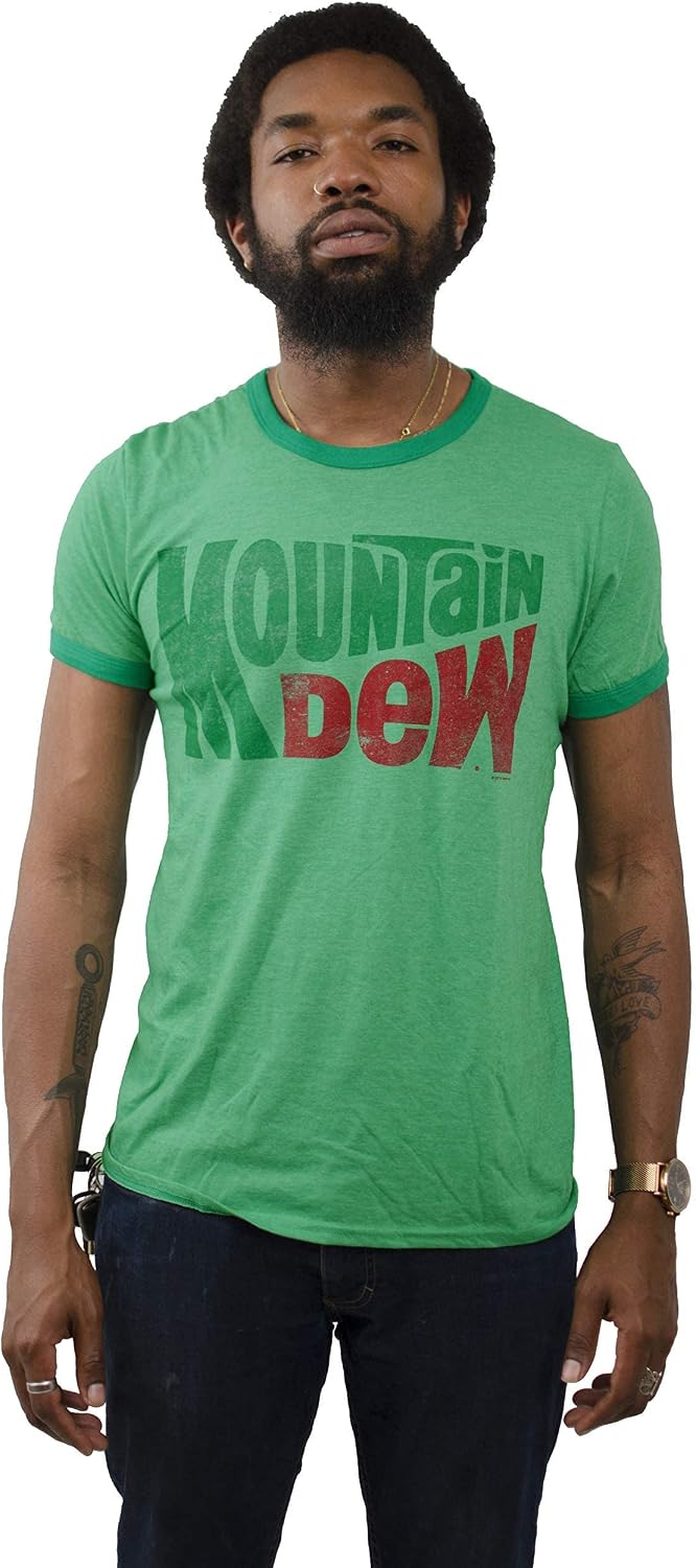 Tee Luv Mountain Dew T-Shirt - Vintage MTN Dew Ringer Tee Shirt