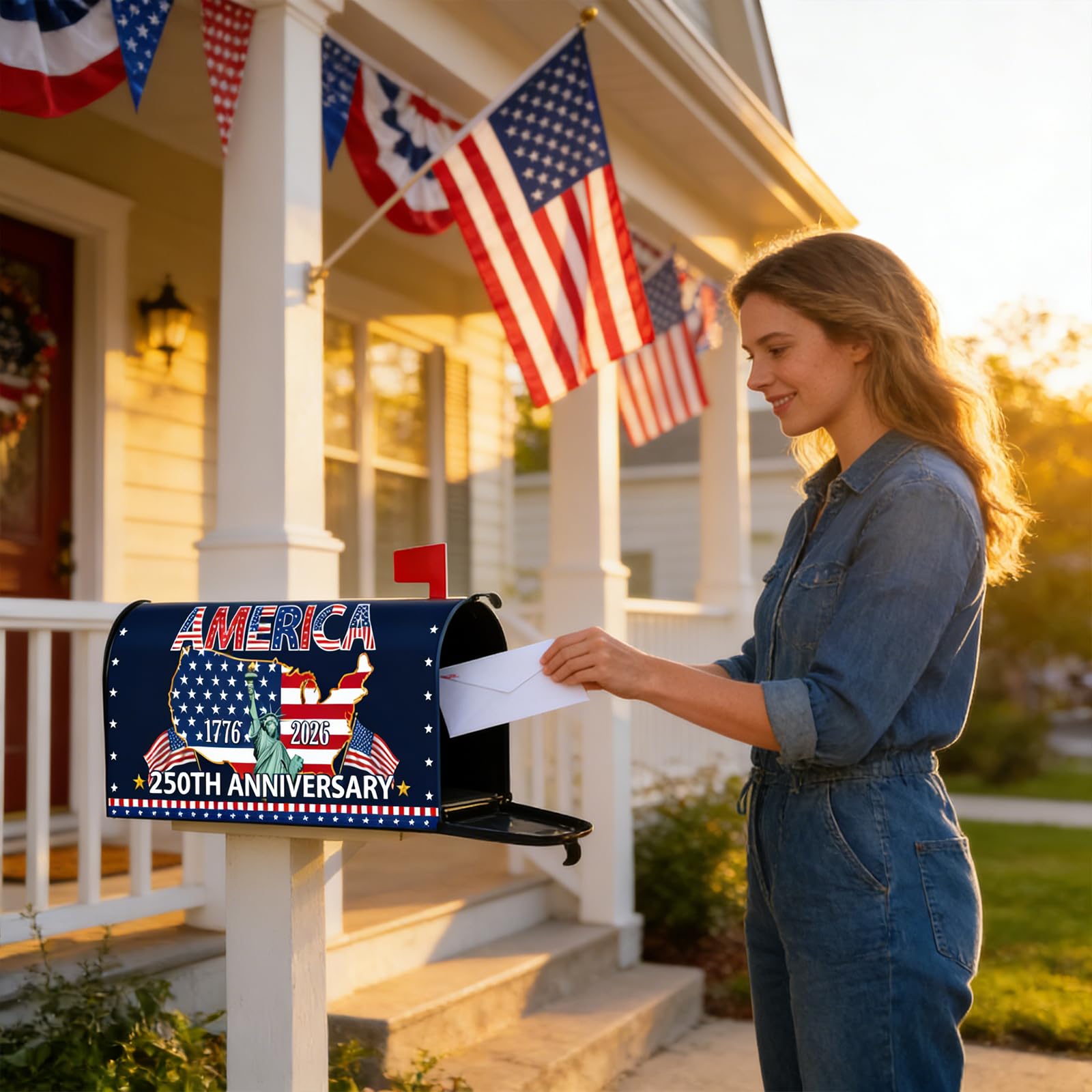 Amazon.com: 250 Anniversary USA Mailbox Covers Magnetic, 21