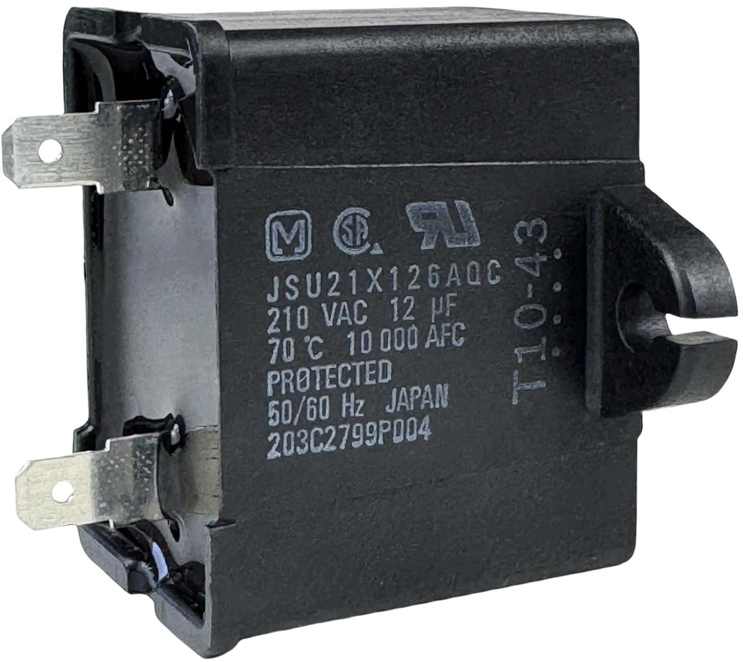 WR55X24064 JSU21X126AQC Run Capacitor Fits for GE Refrigerator& Freezer Replace WR55X20800,WR55X23731,WR62X20693,WR62X79,WR62X0079,WR62X10018,WR62X10040,WR62X10048,WR87X27279 210VAC 12uF