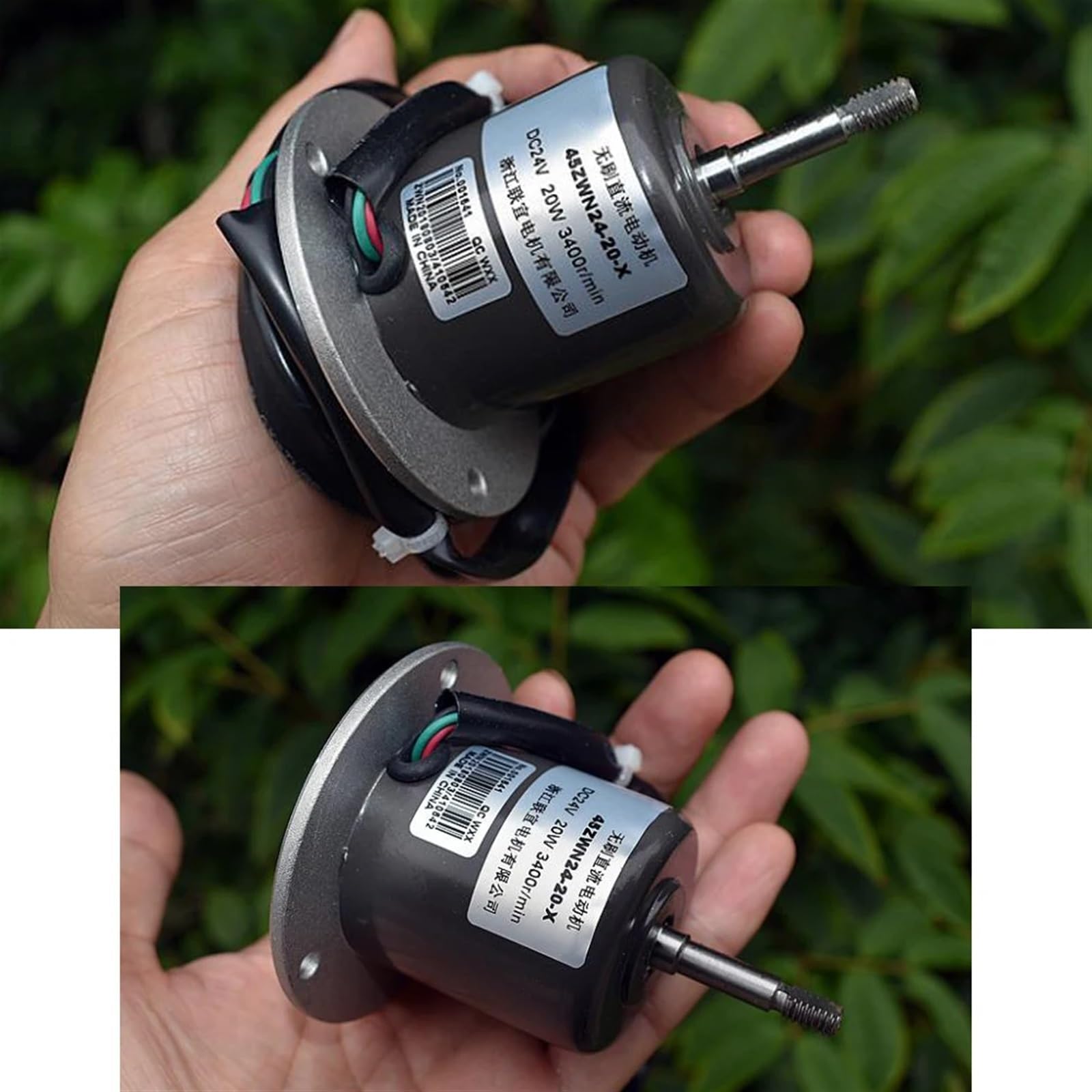 1 Uds 24V 10W Motor sin escobillas doble rodamiento de bolas 3400 RPM Motor sin escobillas tablero de transmisión incorporado Motor magnético fuerte de tierras raras