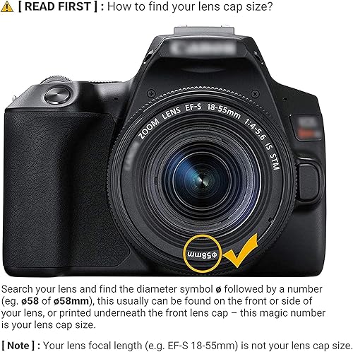 Miniatura 2 de Tapa de lente de cámara de 2.047 in, cubierta de lente de cámara Draduo a presión, compatible con cámara Nikon Canon Sony